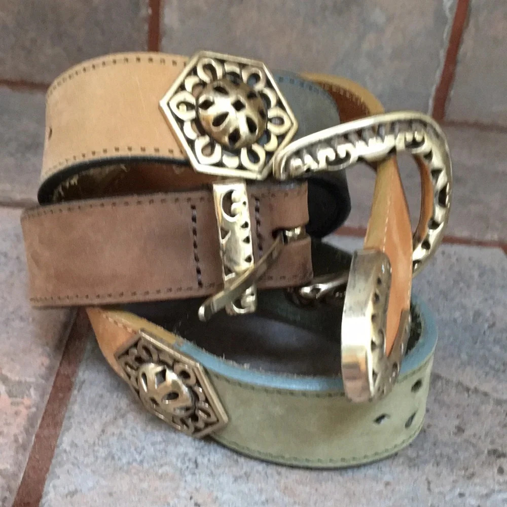 Vintage Brighton Multi-Color leather Belt‎